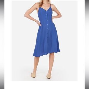 🎃Blue Small A line Spaghetti Strap dress
